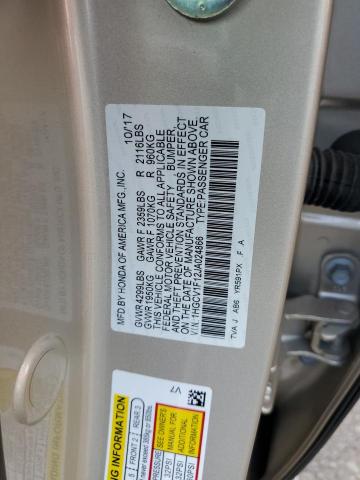 1HGCV1F12JA024866 - 2018 HONDA ACCORD LX CREAM photo 12