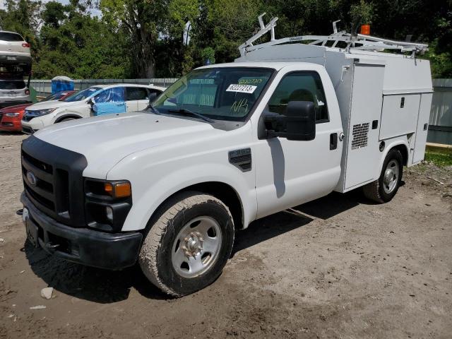 1FDWF30508EE37562 - 2008 FORD F350 SRW SUPER DUTY WHITE photo 1