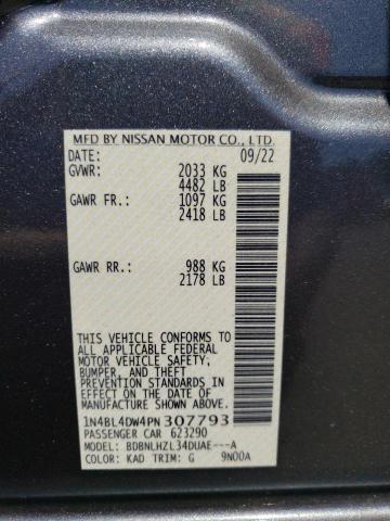 1N4BL4DW4PN307793 - 2023 NISSAN ALTIMA SV GRAY photo 12