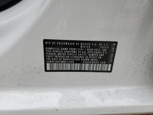 3VWE57BU7MM011805 - 2021 VOLKSWAGEN JETTA SEL Blanco foto 13