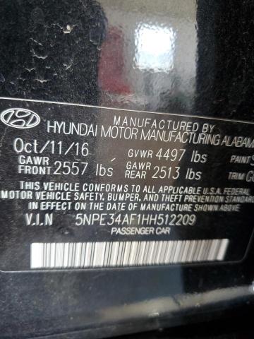 5NPE34AF1HH512209 - 2017 HYUNDAI SONATA SPORT BLACK photo 12