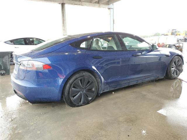 5YJSA1E5XMF455574 - 2021 TESLA MODEL S BLUE photo 3