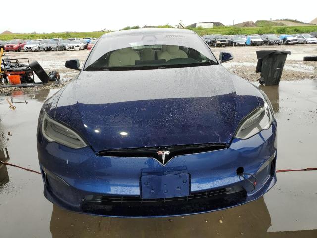 5YJSA1E5XMF455574 - 2021 TESLA MODEL S BLUE photo 5