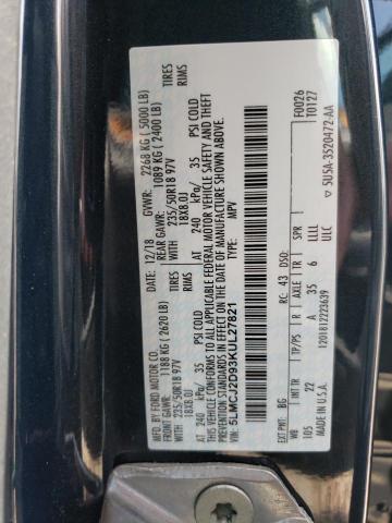 5LMCJ2D93KUL27821 - 2019 LINCOLN MKC SELECT Կապույտ լուսանկար 13