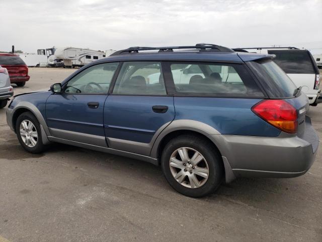 4S4BP61C157392934 - 2005 SUBARU LEGACY OUTBACK 2.5I BLUE photo 2