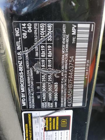 4JGDA5HB7FA463754 - 2015 MERCEDES-BENZ ML 350 4MATIC BLACK photo 13