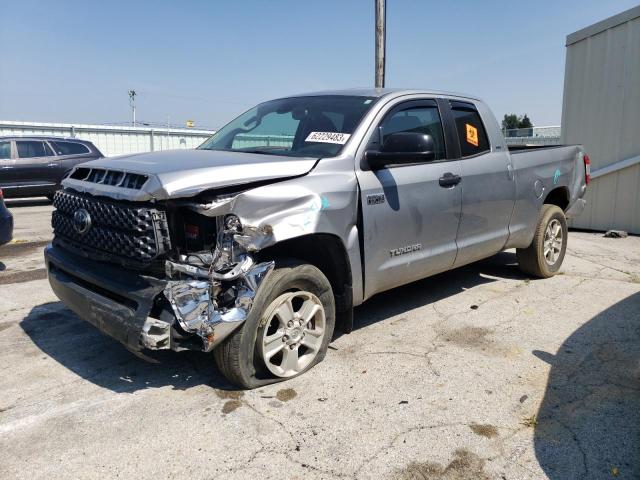 5TFUY5F18MX007041 - 2021 TOYOTA TUNDRA DOUBLE CAB SR/SR5 SILVER photo 1