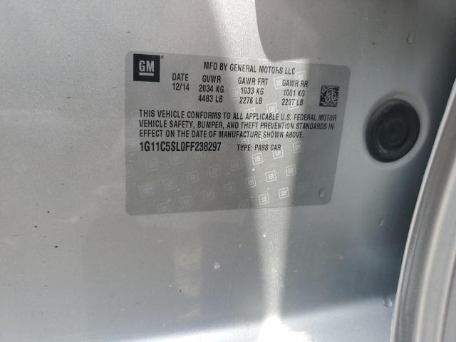 1G11C5SL0FF238297 - 2015 CHEVROLET MALIBU 1LT 银色 照片 13