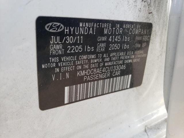 KMHDC8AE4CU133046 - 2012 HYUNDAI ELANTRA TO GLS WHITE photo 13