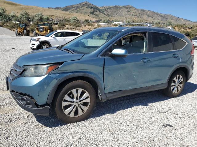 5J6RM4H77EL102173 - 2014 HONDA CR-V EXL BLUE photo 1