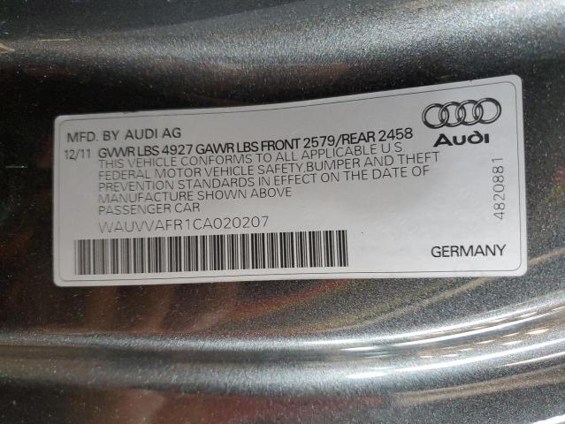 WAUVVAFR1CA020207 - 2012 AUDI S5 PRESTIGE GRAY photo 13