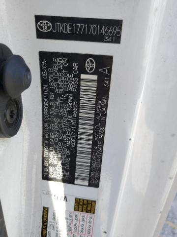 JTKDE177170146695 - 2007 TOYOTA SCION TC 白色 照片 12