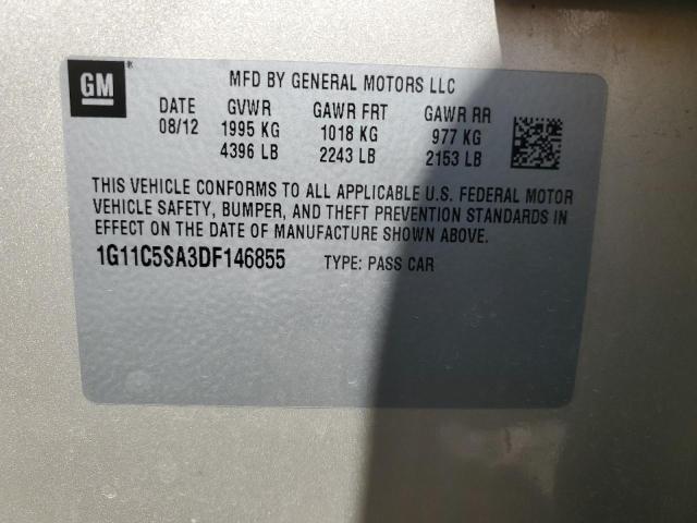 1G11C5SA3DF146855 - 2013 CHEVROLET MALIBU 1LT 金色 照片 12