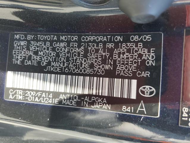 JTKDE167060085730 - 2006 TOYOTA SCION TC Qara foto 12