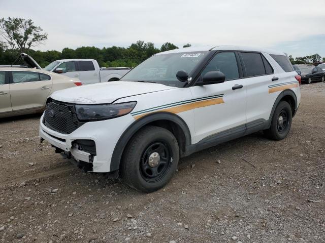 1FM5K8AB8MGC31672 - 2021 FORD EXPLORER POLICE INTERCEPTOR WHITE photo 1