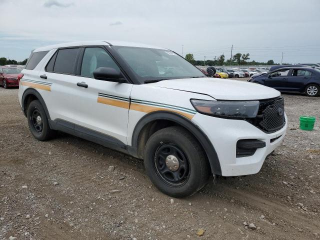 1FM5K8AB8MGC31672 - 2021 FORD EXPLORER POLICE INTERCEPTOR WHITE photo 4