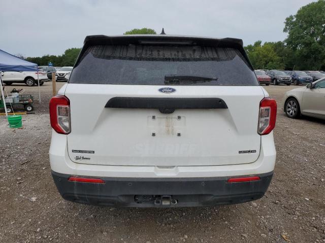 1FM5K8AB8MGC31672 - 2021 FORD EXPLORER POLICE INTERCEPTOR WHITE photo 6