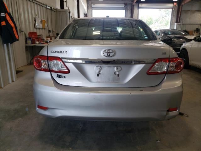 JTDBU4EE6B9142621 - 2011 TOYOTA COROLLA BASE SILVER photo 6