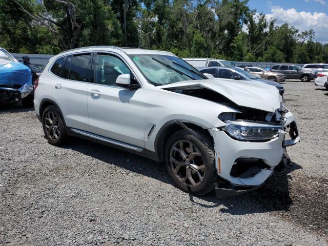 5UXTY3C00M9E54786 - 2021 BMW X3 SDRIVE30I WHITE photo 4