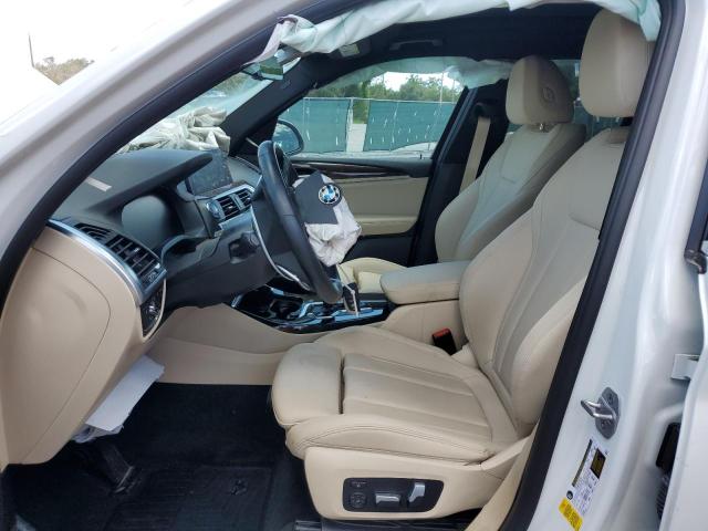 5UXTY3C00M9E54786 - 2021 BMW X3 SDRIVE30I WHITE photo 7