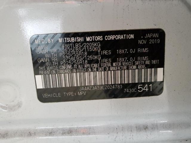 JA4AZ3A39LZ024781 - 2020 MITSUBISHI OUTLANDER SE 白色 照片 13