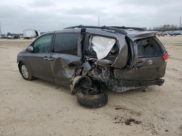 5TDYK3DC0DS383461 - 2013 TOYOTA SIENNA XLE ნაცრისფერი ფოტო 2