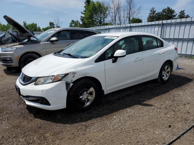 2HGFB2F40DH027213 - 2013 HONDA CIVIC LX WHITE photo 1