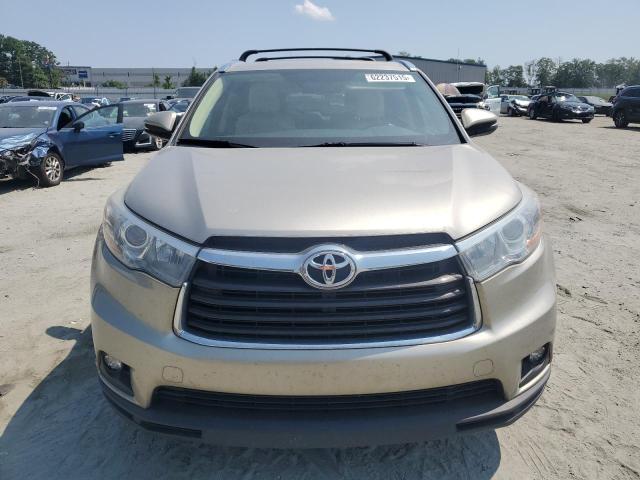 5TDKKRFH8FS120171 - 2015 TOYOTA HIGHLANDER XLE GOLD photo 5