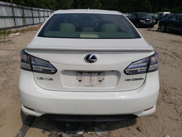 JTHBB1BA7A2009507 - 2010 LEXUS HS 250H WHITE photo 6