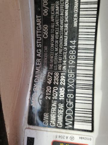 WDDGF81X08F198844 - 2008 MERCEDES-BENZ C 300 4MATIC WHITE photo 13