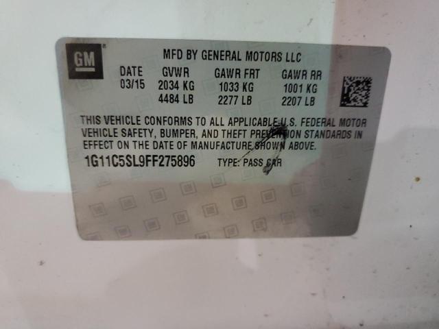 1G11C5SL9FF275896 - 2015 CHEVROLET MALIBU 1LT 白色 照片 12