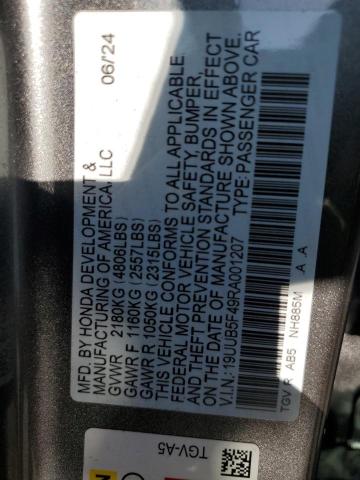 19UUB5F49RA001207 - 2024 ACUR TLX TECHNOLOGY GRAY photo 12