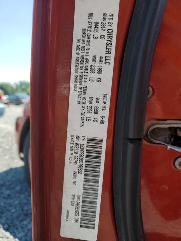 1B3HB28C88D782822 - 2008 DODGE CALIBER ORANGE photo 12