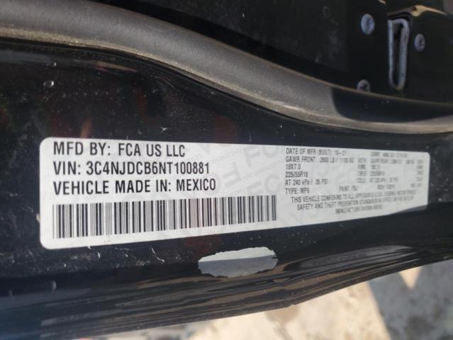 3C4NJDCB6NT100881 - 2022 JEEP COMPASS LIMITED BLACK photo 12