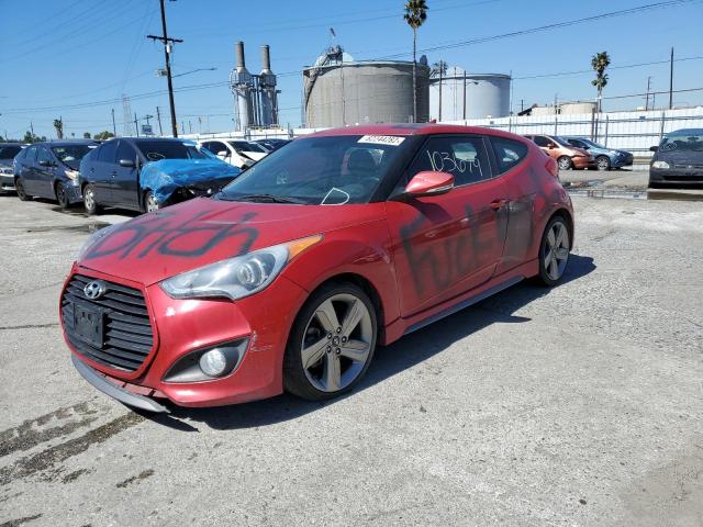 KMHTC6AE7DU128246 - 2013 HYUNDAI VELOSTER TURBO RED photo 2