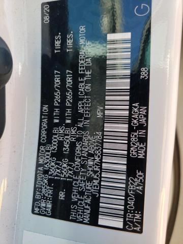 JTEMU5JR7M5837784 - 2021 TOYOTA 4RUNNER SR5/SR5 PREMIUM 白色 照片 13