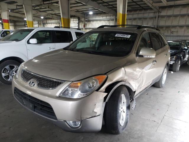 KM8NU13C97U028223 - 2007 HYUNDAI VERACRUZ GLS SILVER photo 2