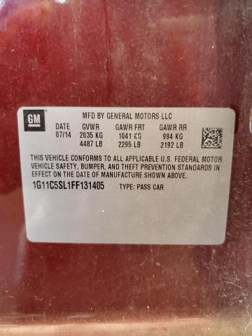 1G11C5SL1FF131405 - 2015 CHEVROLET MALIBU 1LT 勃艮第红 照片 13