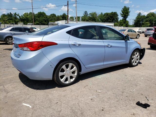 KMHDH4AE3CU478725 - 2012 HYUNDAI ELANTRA GLS BLUE photo 3