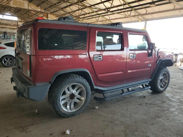 5GRGN23U63H132498 - 2003 HUMMER H2 MAROON photo 3