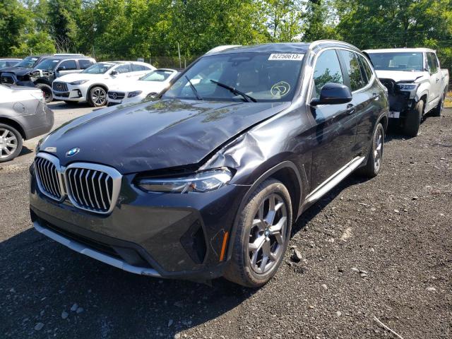 5UX43DP04N9L83612 - 2022 BMW X3 SDRIVE30I CHARCOAL photo 1