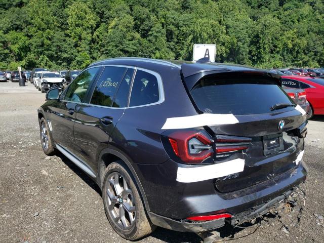 5UX43DP04N9L83612 - 2022 BMW X3 SDRIVE30I CHARCOAL photo 2
