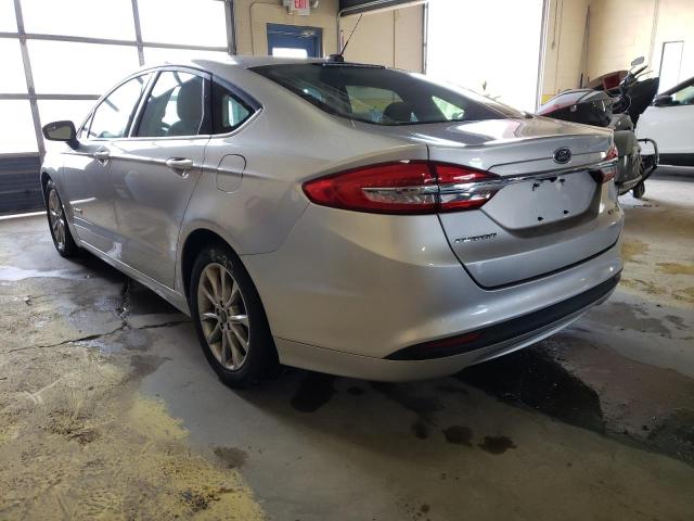 3FA6P0UU9HR266783 - 2017 FORD FUSION S HYBRID SILVER photo 2