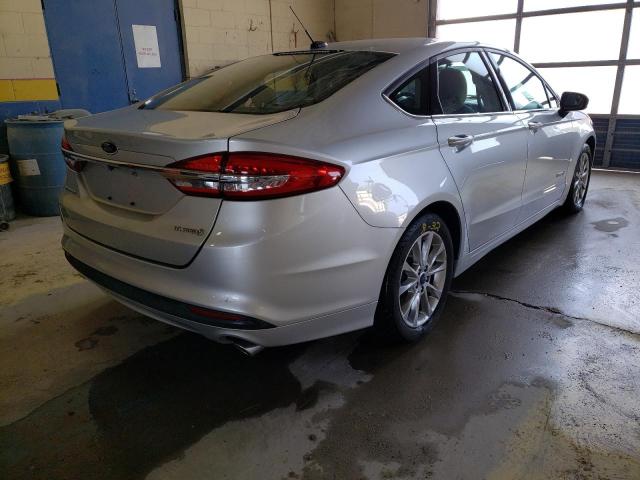 3FA6P0UU9HR266783 - 2017 FORD FUSION S HYBRID SILVER photo 3