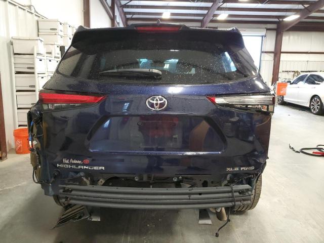 5TDGZRBH2MS145264 - 2021 TOYOTA HIGHLANDER XLE Կապույտ լուսանկար 6