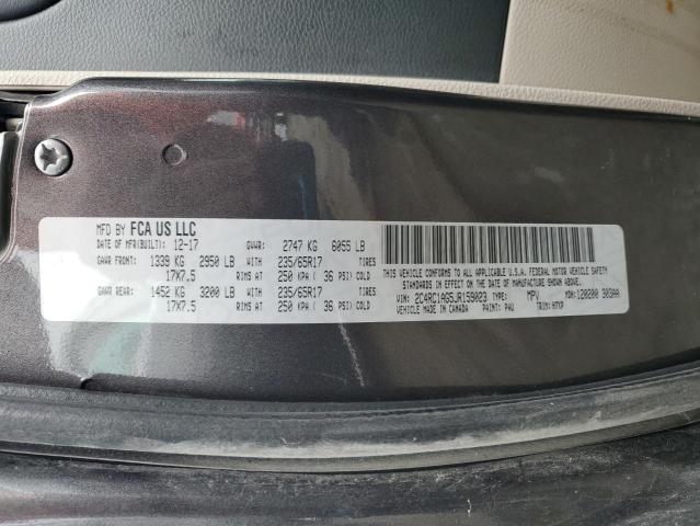 2C4RC1AG5JR159023 - 2018 CHRYSLER PACIFICA L GRAY photo 13