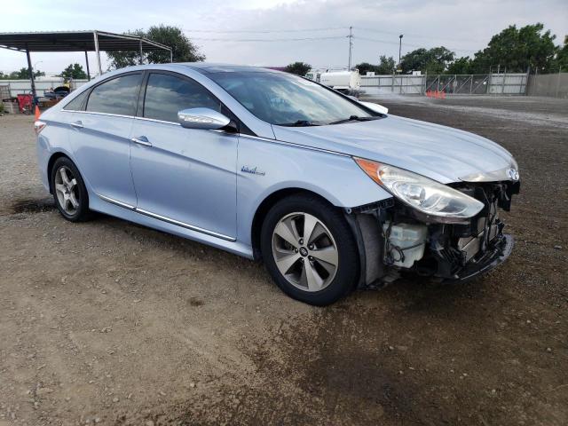 KMHEC4A41CA020841 - 2012 HYUNDAI SONATA HYBRID BLUE photo 4