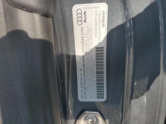 WAUVGAFH7CN007407 - 2012 AUDI S5 PRESTIGE 银色 照片 12