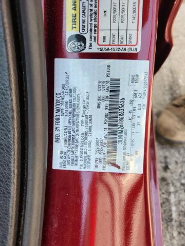 3LNHM26186R635636 - 2006 LINCOLN ZEPHYR BURGUNDY photo 12