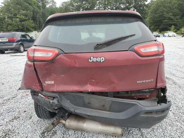 1C4PJLAB9EW221629 - 2014 JEEP CHEROKEE SPORT BURGUNDY photo 6